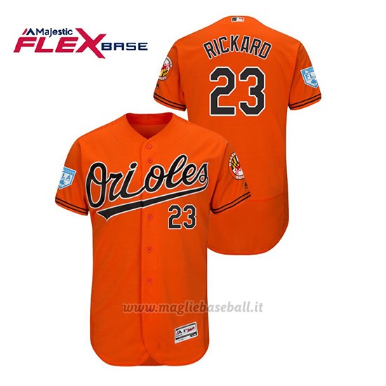 Maglia Baseball Uomo Baltimore Orioles Joey Rickard 2019 Entrenamiento De Primavera Flex Base Arancione